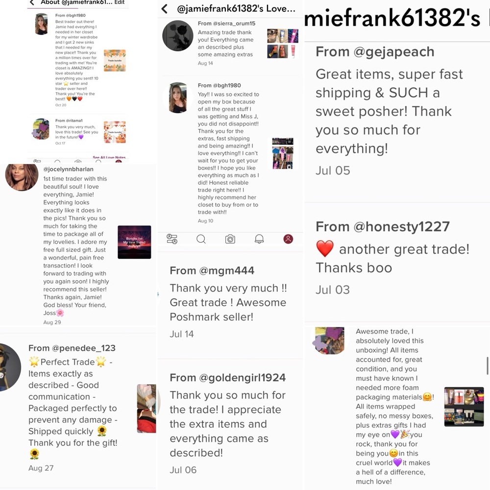 ♥️🥰 TRADE REVIEWS 🥰♥️